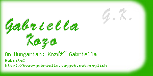 gabriella kozo business card